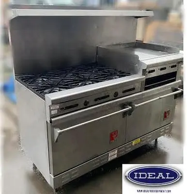 Wolf combo Gas range - 2 ovens - 6 burners - 24" flat top grill with broiler