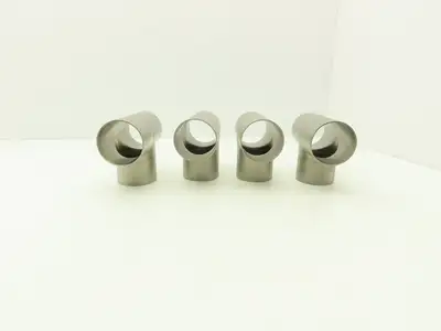 2-1/2" OD Tee Butt Weld Adapter Stainless Steel Tumble Finish A = 3 Lot of 4