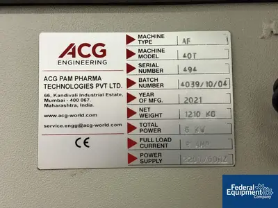 Used ACG _UNKNOWN_ Capsule Fillers Ohio US | Federal Equipment Company #1339971