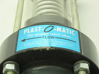 Plast-o-matic ES075V-NC-LS 3/4" Shutoff Valve Spring Return NC Pneumatic Powered