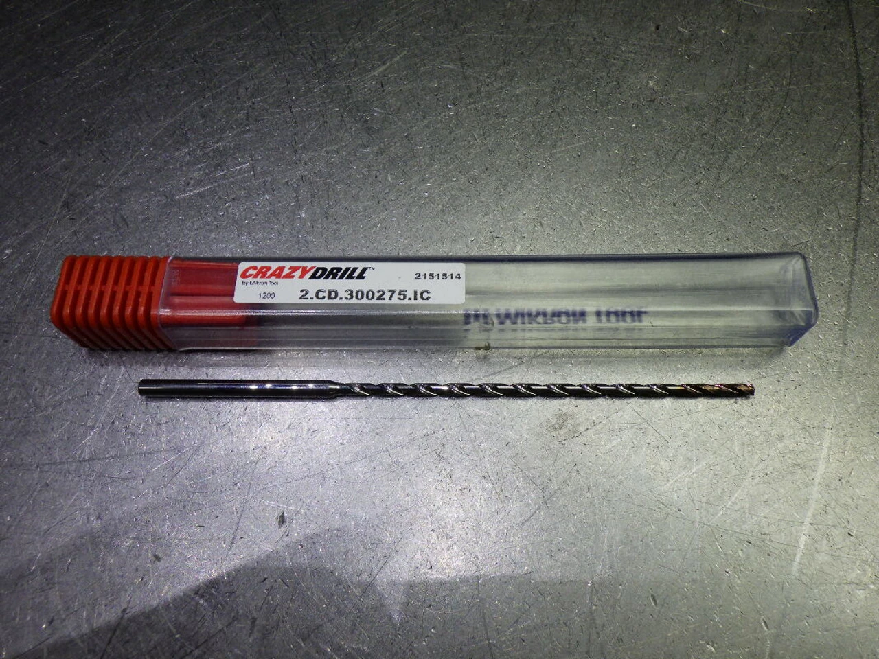 Mikron CrazyDrill 2.75mm Coolant Thru Carbide Drill 2.CD.300275.IC (LOC953A)