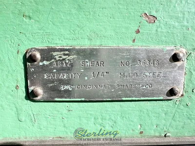 Used CINCINNATI, INC 1812 Power Squaring Shears (Inch) California US | Sterling Machinery Exchange #1466111