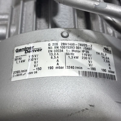 New | in-Stock Siemens G 200 2BH1400-7AV25-Z Vacuum Pumps Indiana US | J&J Industrial Supply #1572059