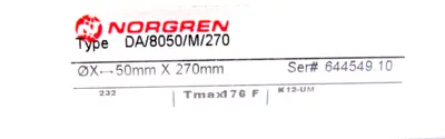 NEW NORGREN DA/8050/M/270 PNEUMATIC CYLINDER DA8050M270