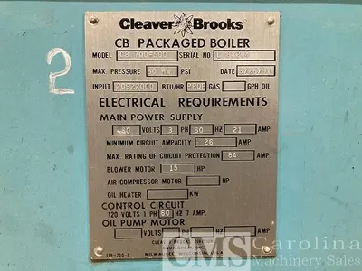 USED 1991 CLEAVER BROOKS 500 HP BOILER