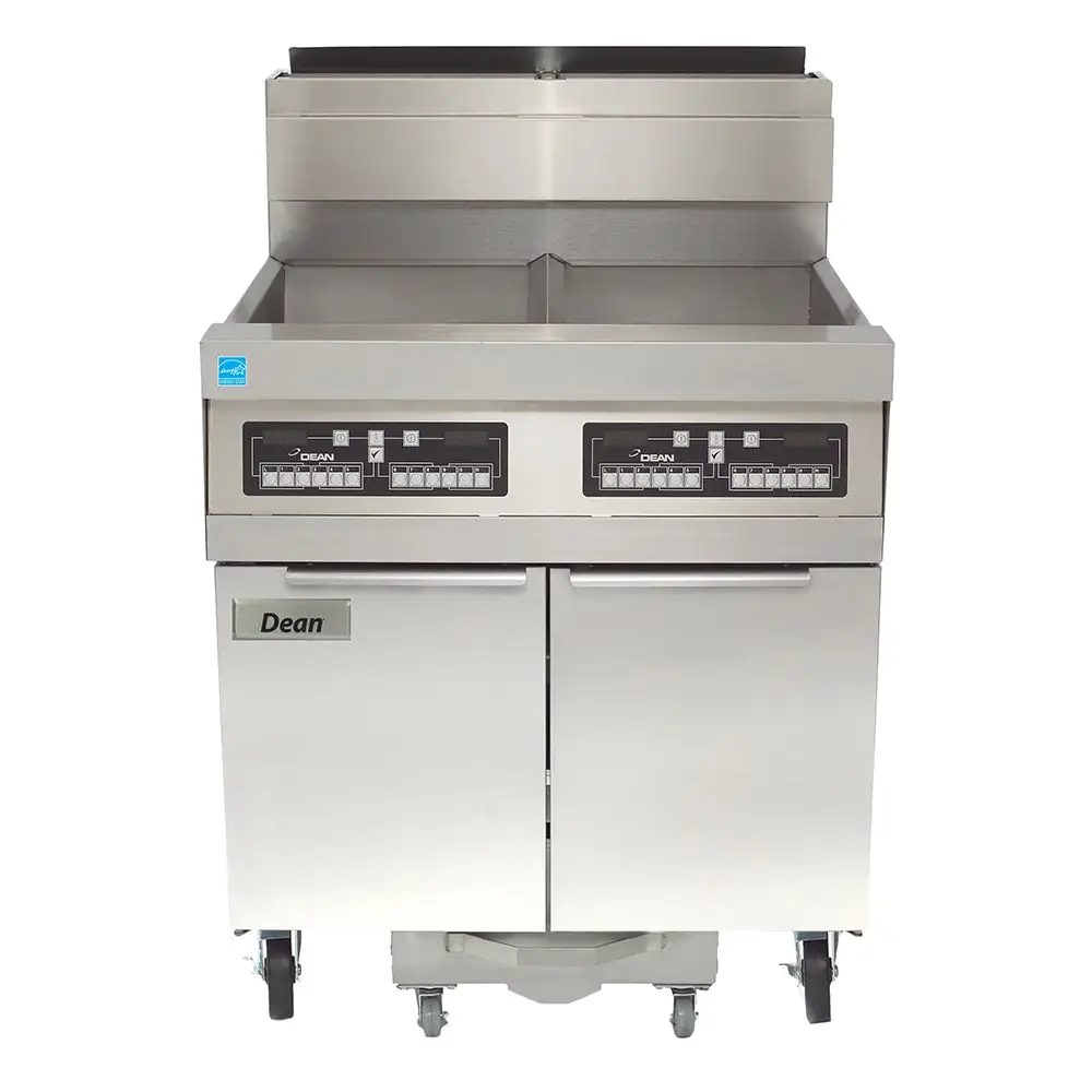 Dean SCFD460G Gas Fryer - (4) 75 Lb Vats, Floor Model, Natural Gas