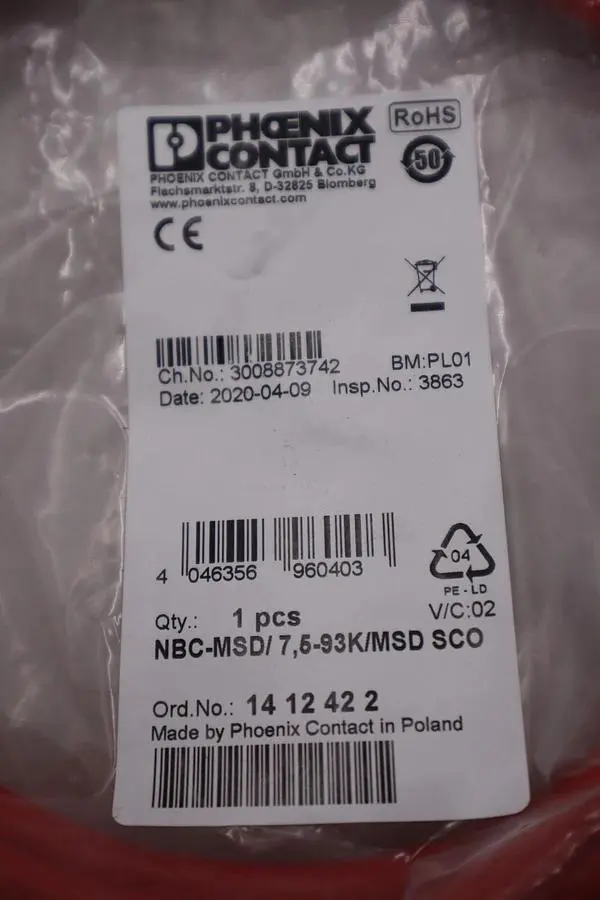 PHOENIX CONTACT NBC-MSD/7,5-93K/R4AC SCO / NBCMSD10093KR4ACSCO L-143A