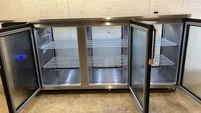 Used Krowne Used 2023 84" Krowne KPT84L-GSS-LRR/LRR Pass Thru Back Bar Cooler Refrigerator - STS Bottle Coolers Illinois US | Falcon Restaurant Supply #1373559