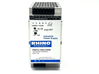 USED RHINO INDUSTRIAL POWER SUPPLY 2.5-1.4A 100-240VAC 156W
