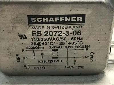USED SCHAFFNER FS 2072-3-06