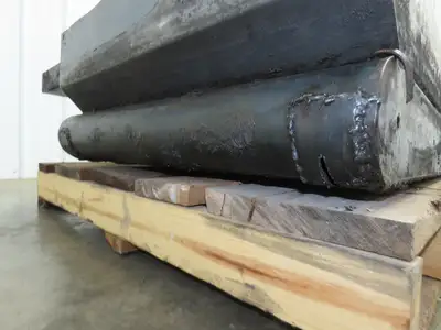 Enomoto 37"W x 8' 4" Chip Conveyor 26"Belt 46" Discharge 220V *READ*
