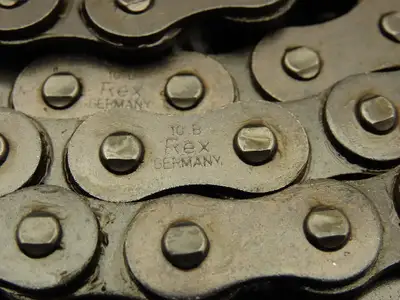 Rexnord 10B-1 Single Strand Steel #50 Riveted Roller Chain 5/8" Pitch 10'