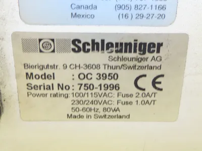 Schleuniger OC-3950 OmniCut Automatic Cutting Machine Wire Cable Fiber Optic *READ*