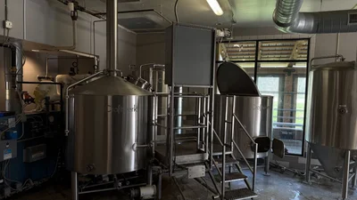 10 bbl Craftwerk steam jacketed brewhouse brew system with 20 bbl HLT