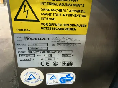 Used VIDEOJET 43S Ink Jet Printers Ohio US | HGR 24 #1333877