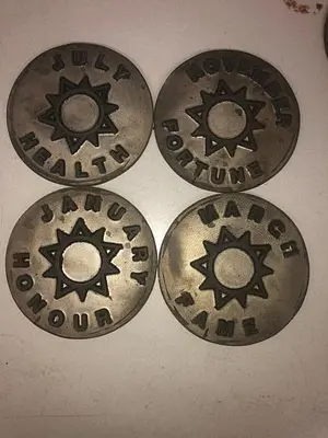 3445-700 Assorted Group Lot of 50 Antique Mixed Master Brocading Templates -Magnesium Metal Material