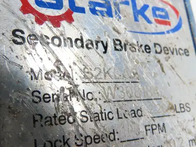 Starke S2KLAS Overspeed Secondary Brake Device 2204lb 100FPM Scaffold Protection