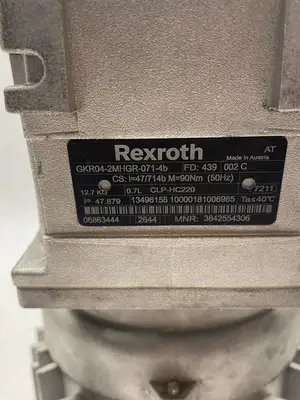 USED BOSCH REXROTH GEARMOTOR I=47.879 GKR04-2MHGR-071-4B, CS: I=47/714B