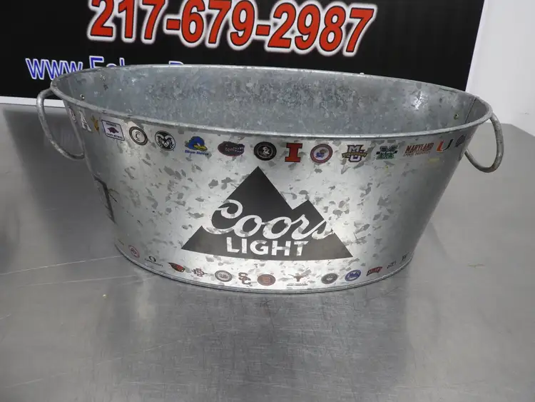 Used Falcon Restaurant Supply Used Coors Light Galvanized College Teams Oval Beer Bucket Beer Equipment Illinois US | Falcon Restaurant Supply #1376545