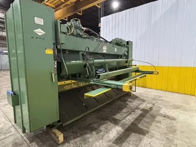 10' X 3/8" CINCINNATI MODEL #375X10 HYDRAULIC SHEAR: STOCK #22818