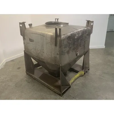 Used 1000 Liter (35 cu. Ft) IBC Matcon Stainless Steel Portable Tote Bin