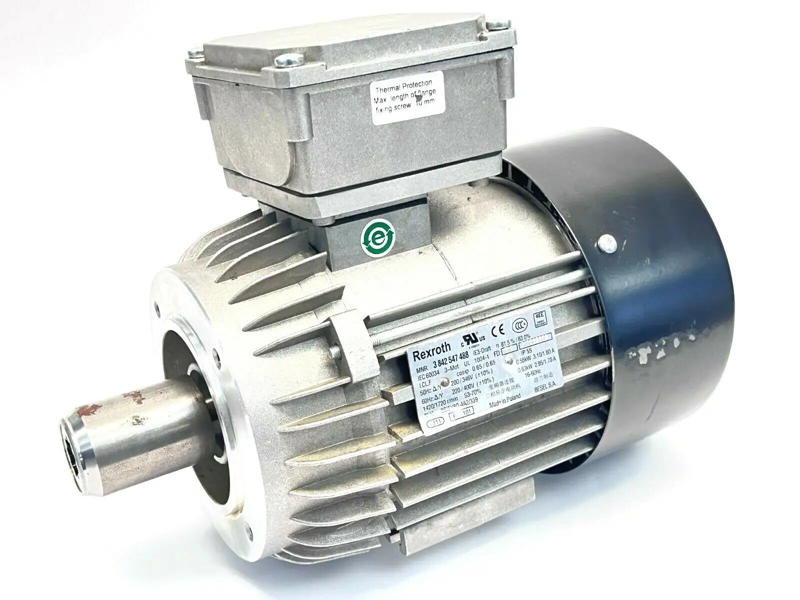3 842 547 488 | Bosch Rexroth 3842547488 Asynchron Electric Motor 1420/1720RPM 0.55kW 3.10/1.80A - New Other