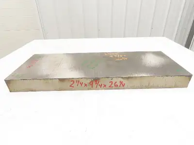 Mild Carbon Steel Flat Ground Stock 2.21" x 9-3/4" x 26-1/4"  160Lbs