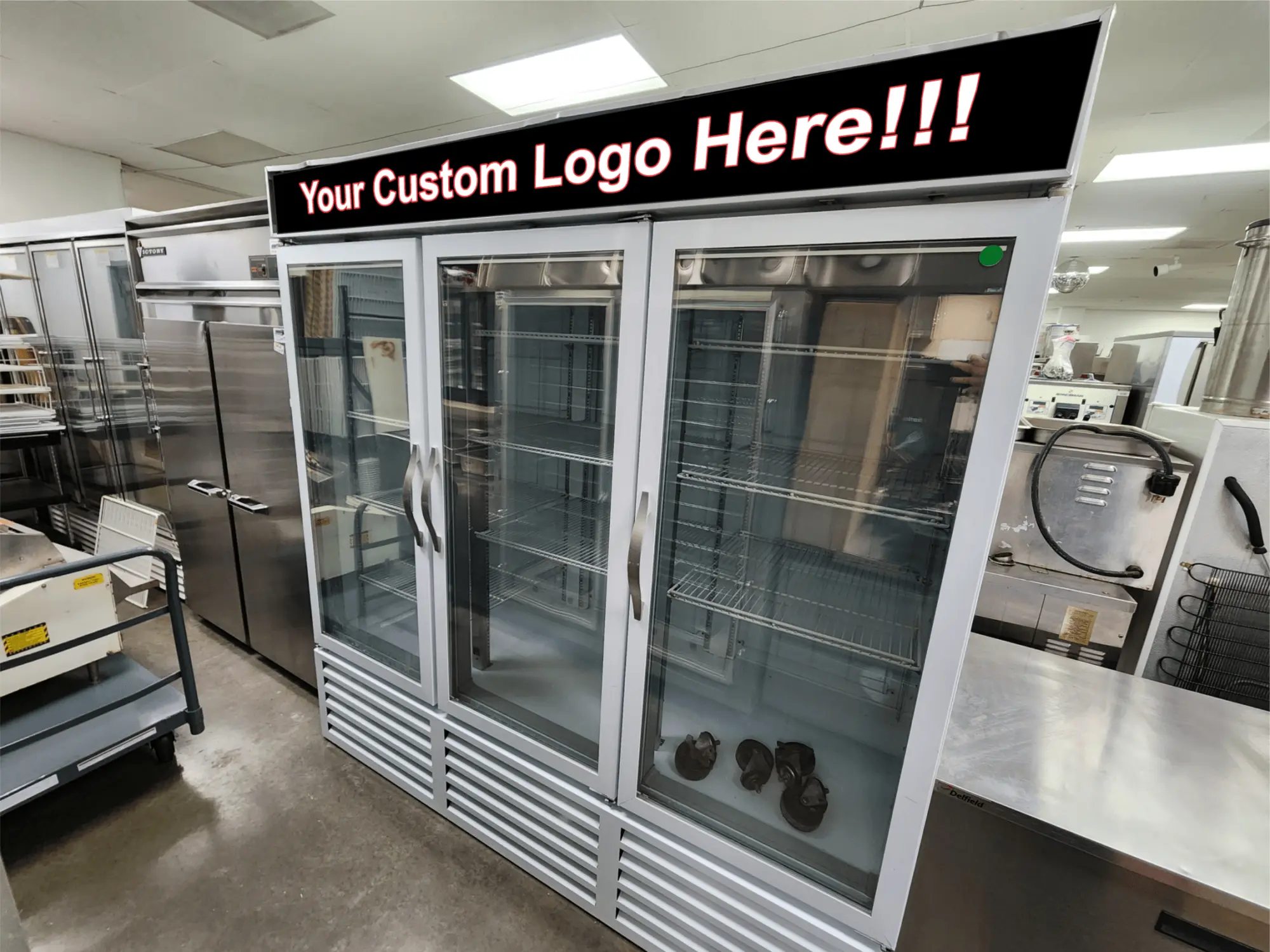 Used Beverage Air Used Beverage-air CFG74-5 Glass Swing Door Reach-In Merchandiser Freezer Display Freezers Illinois US | Falcon Restaurant Supply #1376660