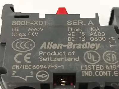 800F-X01 | Allen Bradley  Ser A Contact Block 22.5mm Plastic 1 NO - Used