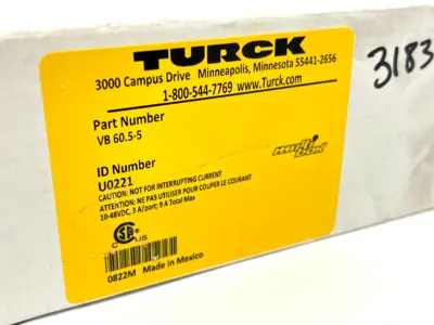 VB 60.5-5 | Turck  Junction Box 6-port M12 Female 5m Cable U0221 - New Other