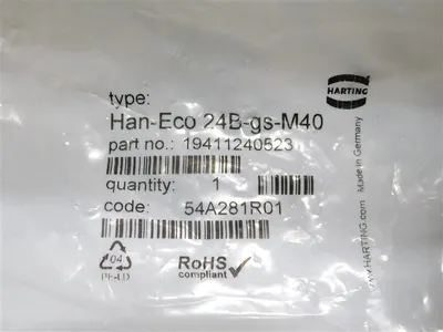 Harting 19411240523 Han-Eco 24B-gs-M40 Enclosure for HAN Modular Connectors NEW