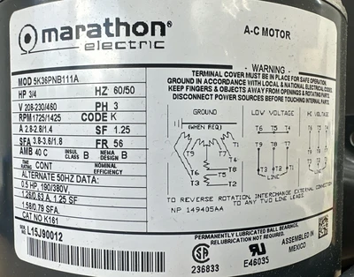 NEW Marathon Electric 5K36PNB111A