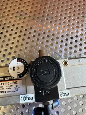 Used SMC EVBA1110-F02  PNEUMATIC BOOSTER REGULATOR / BOOSTER CYLINDER  0.1-1.0 MPA Regulators California US | Equipment Lab #1326926