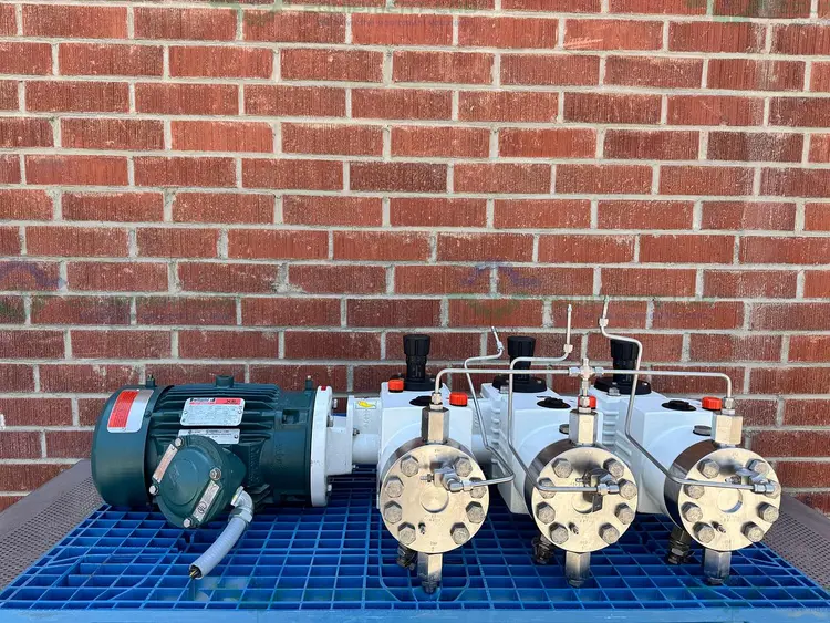 Used LEWA LDC 3 WATERLIKE DIAPHRAGM METERING PUMP W/ RELIANCE ELECTRIC 2.4 HP MOTOR Pumps (Metering) California US | Equipment Lab #1302394