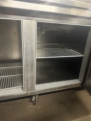 174-0190 Architectural Stainless Inc Self Contained Pizza Prep Unit w/ Overshelf