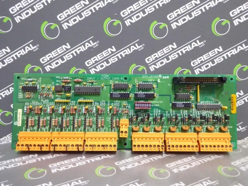 York 031-013850-000 Chiller Input/Output Control Board Rev. E Used