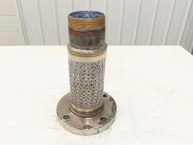 Weldbend 3" NPT x 3" Flanged Stainless Flex Hose Pipe Expansion Joint 4-Bolt 150