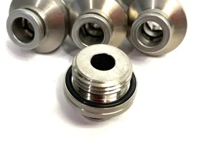 USED SMC METAL STRAIGHT MALE FITTING, HEX INTERNAL, 10MM TUBE
