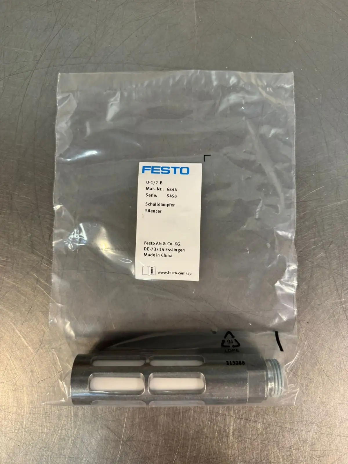 Festo U1/2B Pneumatic Muffler/ Silencer 6844 (3.3.4)