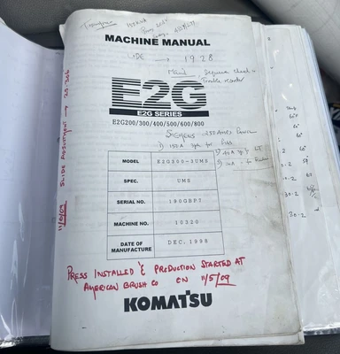 USED 1998 KOMATSU PRESSES KOMATSU E2G300-3UMS PRESS