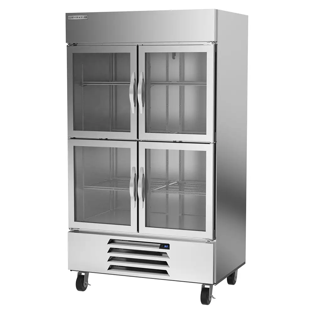 Beverage-Air HBR44HC-1-HG 47" Two Section Reach In Refrigerator, (4) Left/right Hinge Glass Doors, 115v