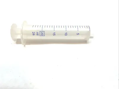 USED FISHER SCIENTIFIC LUER‑SLIP SYRINGE 20ML