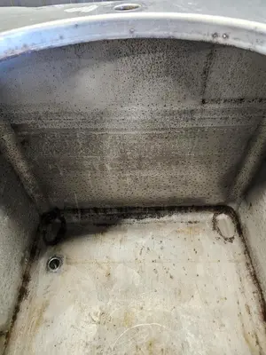 Used 350 Gallon IBC Tank (Tote), 304 Stainless Steel