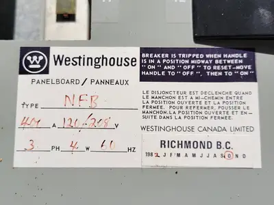 Used WESTINGHOUSE NFB Switchgears British Columbia CA | Lenmark #835632