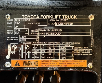 USED 1998 TOYOTA 42-6FGCU18
