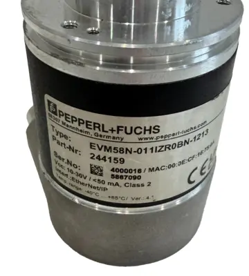 USED PEPPERL+FUCHS EVM58N-011IZR0BN-1213 ABSOLUTE ROTARY ENCODER 244159