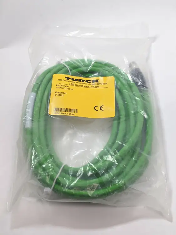 New | in-Stock Turck Pofinet Ethernet Cordset M12 4 Pin to RJ45 U-40122 PLC Ethernet Equipment Michigan US | Maverick Industrial Sales #1453941