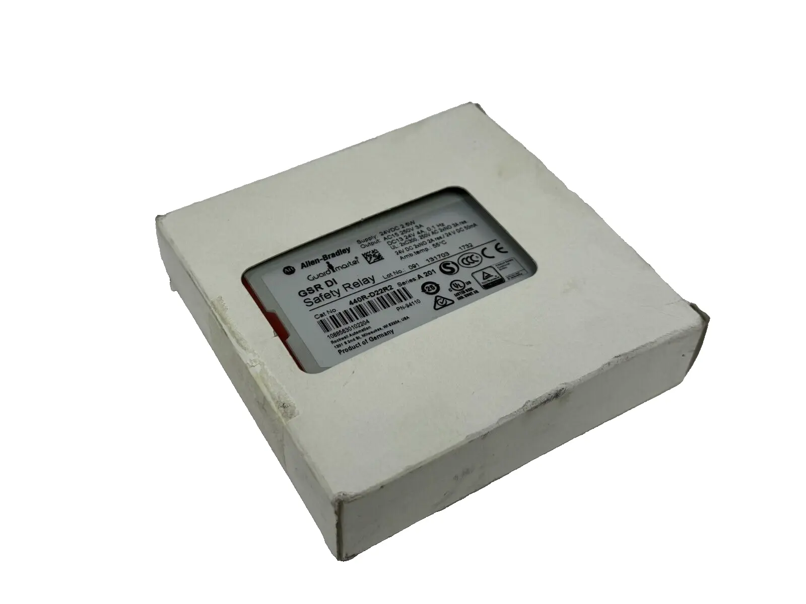 ALLEN BRADLEY 440R-D22R2 GSR DI SAFETY RELAY SER. A 24VDC 2.5W NEW SURPLUS