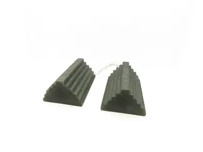 Checkers 471F58 Wheel Chocks Black Rubber 8x12x5" Max 55" Wheel 3' Chain Set