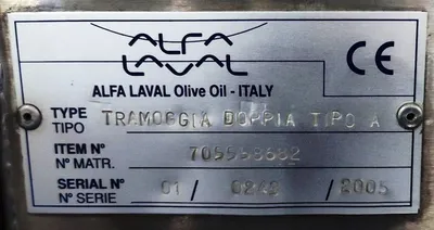 Alfa-Laval Complete 8-10 TPH Olive Oil Processing Line.